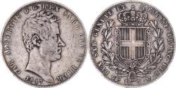 World Coins - Coin, ITALIAN STATES, SARDINIA, Carlo Alberto, 5 Lire, 1847, Torino,