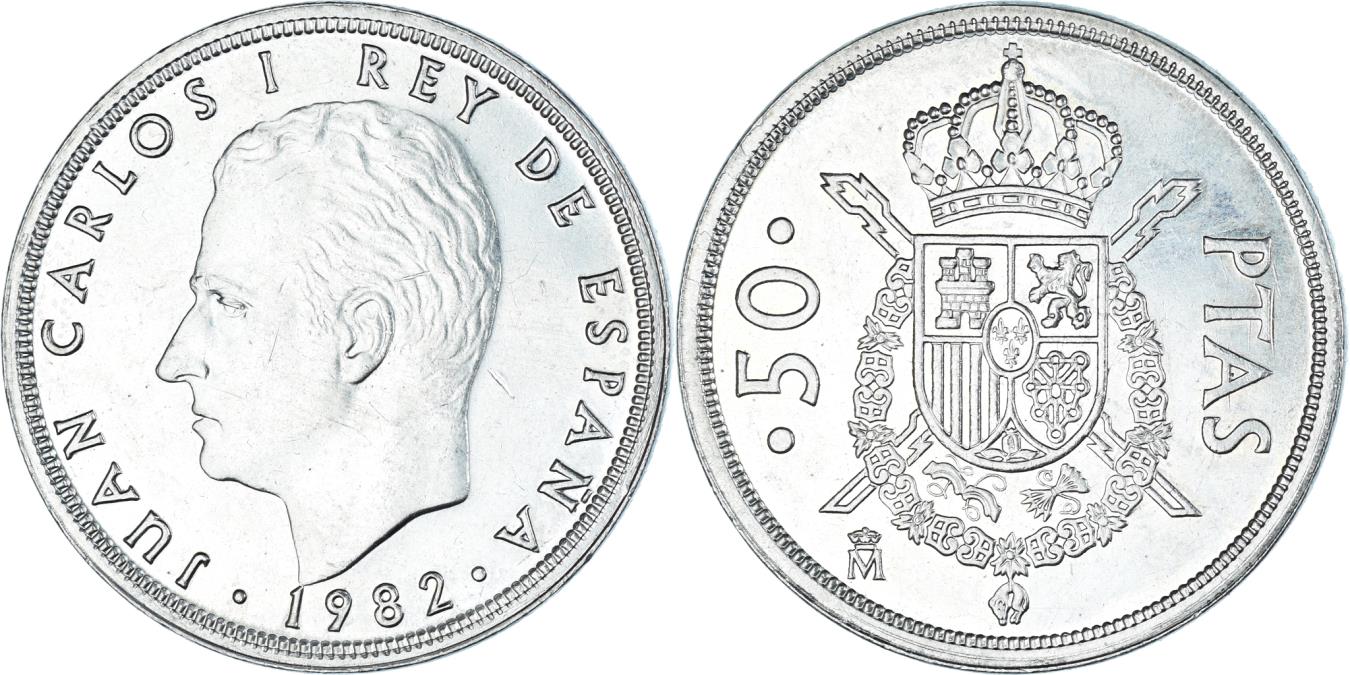 Coin, Spain, 50 Pesetas, 1982 European Coins
