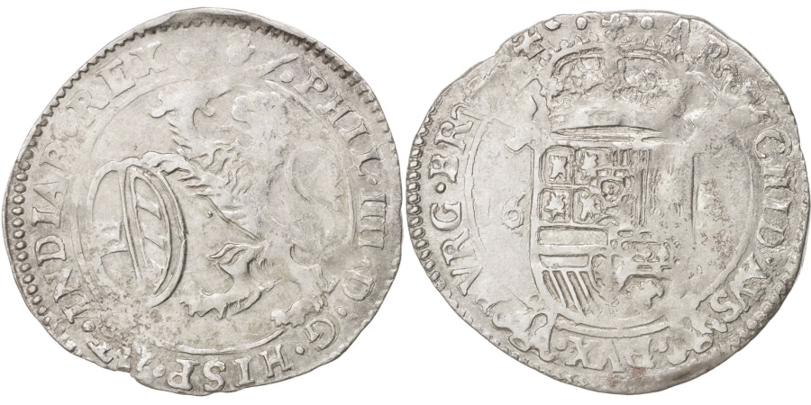 World Coins - Spanish Netherlands, BRABANT, Escalin, 165[-], Antwerp, , GH:333-1