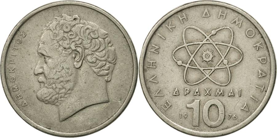 Coin Greece 10 Drachmai 1976 Copper nickel KM 119