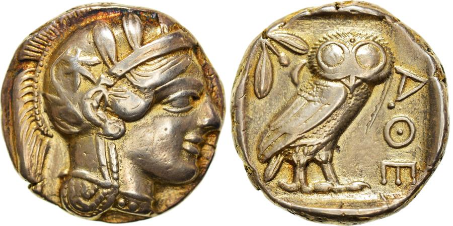 Ancient Coins - Coin, Attica, Athens, Tetradrachm, 490-407 BC, Athens, , Silver