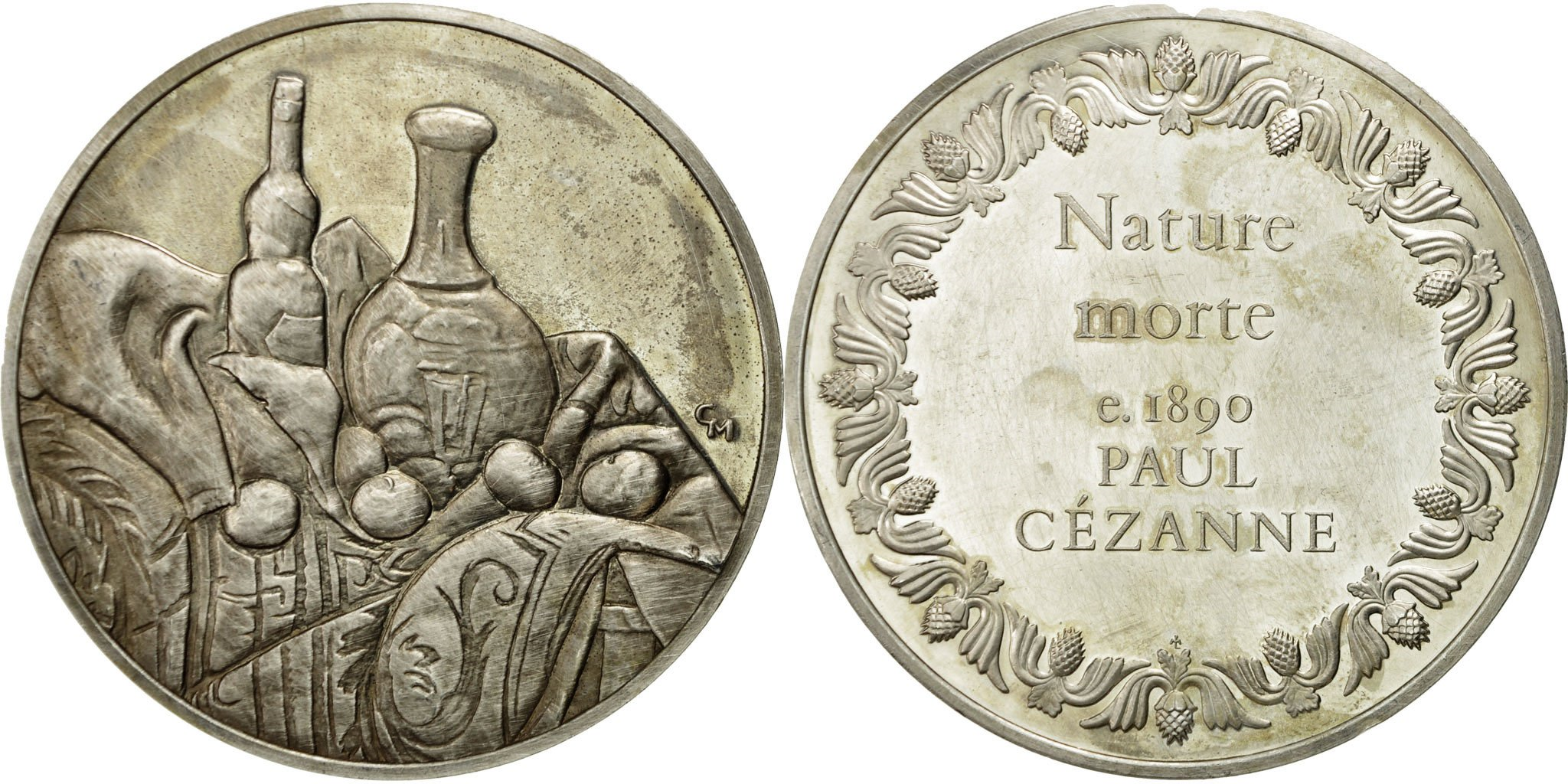 France, Medal, Nature Morte, Paul Cézanne, , Silver | Tokens & Medals
