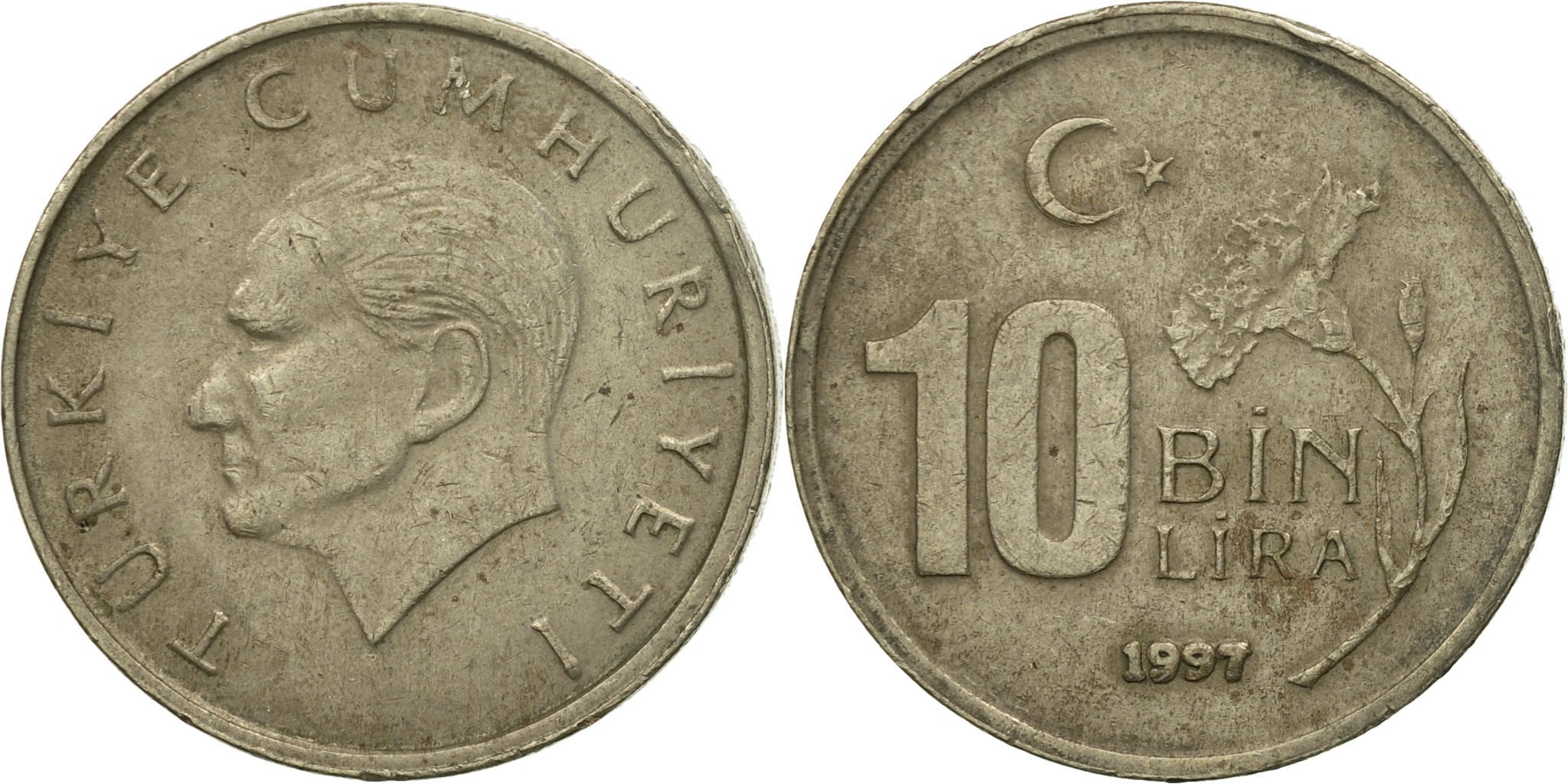 Coin, Turkey, 10000 Lira, 10 Bin Lira, 1997, , Copper-Nickel-Zinc