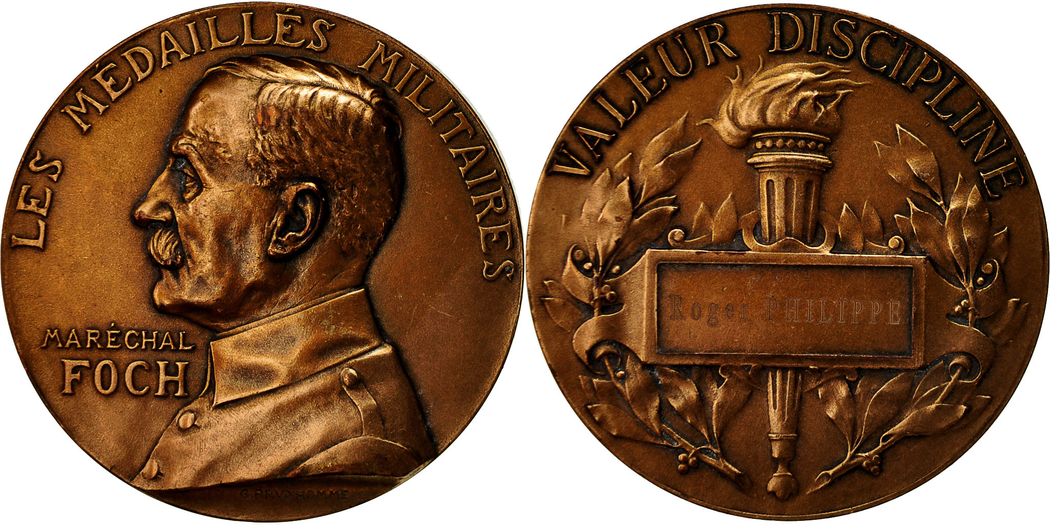 Médaille Maréchal FOCH Les Médaillés Militaires ATTRIBUEE - Collection
