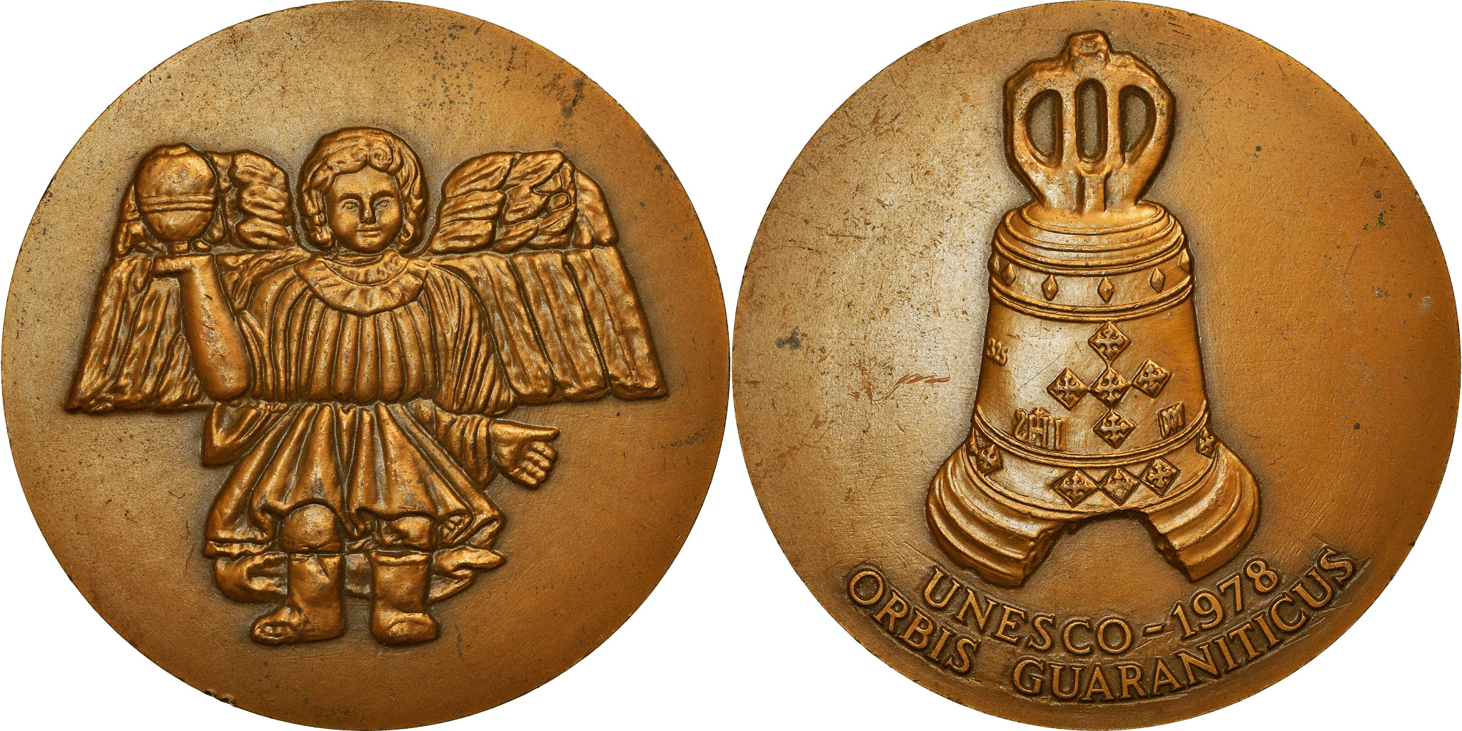 France, Medal, UNESCO, Orbis Guaraniticus, 1978, , Bronze | Tokens