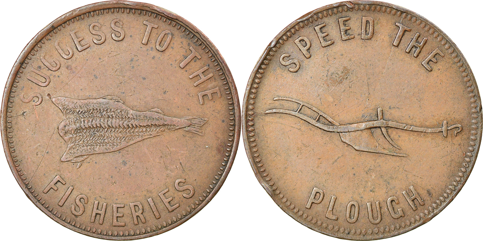 Canada, Token, Speed the Plough, Success to the Fisheries, 1859-60,