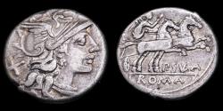 Ancient Coins - Roman Republican Denarius, L. Saufeius (152 b.C.) - 18 mm / 3,75 gr.