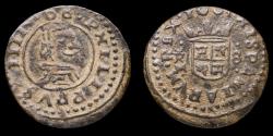 Ancient Coins - 1664, 8 Maravedis Philips IV, Trujillo Mint - 21 mm / 2,01 gr.