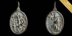 World Coins - Medal XVI-XVII centuries, V. de Monserrat / San Benito de Nursia - 25x14 mm.