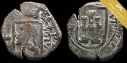 Ancient Coins - 1619, 8 Maravedís Philips III, Segovia Mint (inverted aqueduct) - 20 mm / 5.48 g