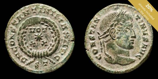 Ancient Coins - Constantine I - DN CONSTANTINI MAX AVG VOT XX, Ticinum - 18 mm / 2.79 gr.