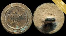World Coins - Botón Militar Español, 3er Regimiento de Caballería Príncipe (1796-1800) - 16 mm.