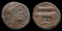 Ancient Coins - Greek Triens Apulia, Luceria (211-200 b.C.) - 25 mm / 11,65 gr.