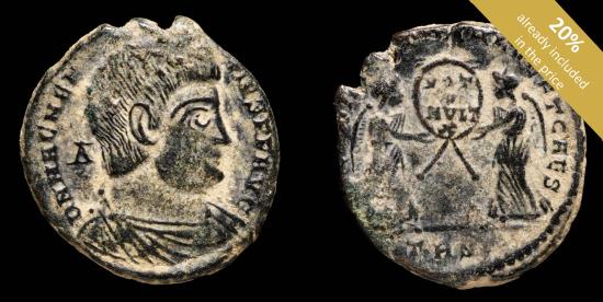 Ancient Coins - Magnentius - VICT DD NN AVG ET CAES, Trier - 22 mm / 5.10 gr.