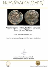 Ancient Coins - Ancient Hispania - Bilbilis, Calatayud (Zaragoza) Ae As - 28 mm / 11.94 gr.