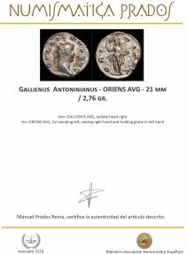 Ancient Coins - Gallienus Antoninianus - ORIENS AVG - 21 mm / 2,76 gr.