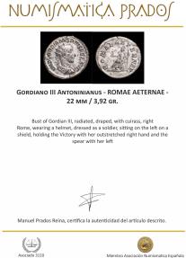 Ancient Coins - Gordiano III Antoninianus - ROMAE AETERNAE - 22 mm / 3,92 gr.