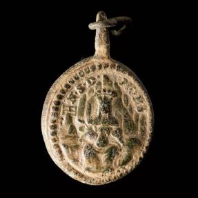 Ancient Coins - Medal XVI-XVII centuries, San Benito de Nursia / Monserrat - 26x17 mm.