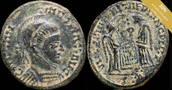 Ancient Coins - Constantine I - VICTORIAE LAETAE PRINC PERP, Ticinum - 17 mm / 2,56 gr.