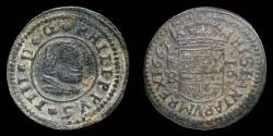 Ancient Coins - 1663, 16 Maravedis Philips IV, Madrid Mint - 25 mm / 3,37 gr.
