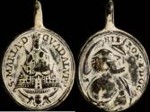 Ancient Coins - Medal XVI-XVII centuries, V. Guadalupe / S. Jerome - 32 x 21 mm.