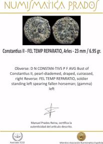 Ancient Coins - Constantius II - FEL TEMP REPARATIO, Arles - 23 mm / 6.95 gr.