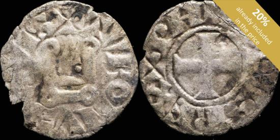 Ancient Coins - Denier Tournois Philips II France - 18 mm / 0.68 gr.