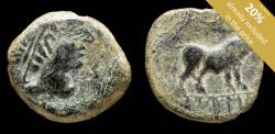 Ancient Coins - Ancient Hispania - Castulo, Cazlona (Jaén) Ae Semis - 21 mm / 5.87 gr.