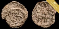 Ancient Coins - Lead stamp for European 17th-18th centuries - 25X24 mm / 10.86 gr.