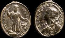 Ancient Coins - Religious Medal 18th Century Saint John the Baptist (1728) - 19x16 mm.