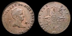 Ancient Coins - 1844, 2 Maravedis Isabella II, Segovia Mint - 19 mm / 2,12 gr.