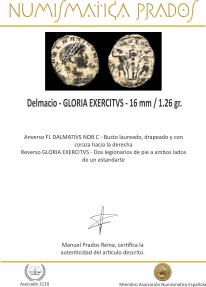 Ancient Coins - Delmatio - GLORIA EXERCITVS - 16 mm / 1.26 gr.