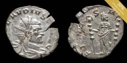 Ancient Coins - Claudius II Antoninianus - FIDES MILIT - 19 mm / 1.78 gr.