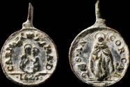 Ancient Coins - Religious Medal XVI-XVII centuries - N.S. CARMEN/ S. ANDRES (1625) - 21x14 mm.
