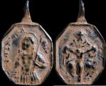 Ancient Coins - Religious Medal XVI-XVII centuries, 26x16 mm.