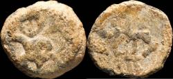 Ancient Coins - Ancient Hispania - Ebusus (Ibiza) Lead 1/4 Calco - 13 mm / 2.44 gr.