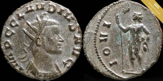 Ancient Coins - Claudius II Antoninianus - IOVI STATORI - 19 mm / 2.17 gr.