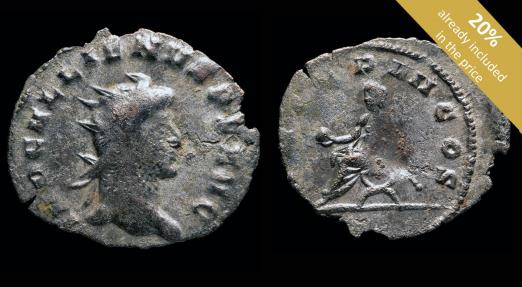 Ancient Coins - Gallienus Antoninianus - PM TR P VII COS - 23 mm / 1.41 gr.