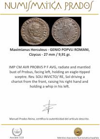 Ancient Coins - Maximianus Herculeus - GENIO POPVLI ROMANI, Cizycus - 27 mm / 9,91 gr.