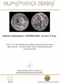 Ancient Coins - Valerian I Antoninianus - VICTORIA AVGG - 21 mm / 2.72 gr.