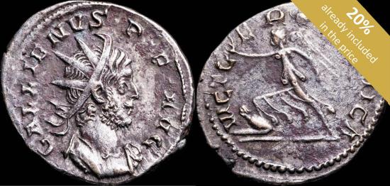 Ancient Coins - Gallienus Antoninianus - VIC GERMANICA - 24 mm / 4.45 gr.