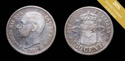 World Coins - 1881, 50 Centimos Alfonso XII (*8-1) - 18 mm / 2.54 gr.