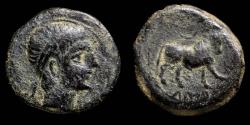 Ancient Coins - Ancient Hispania - Castulo, Cazlona (Jaen), Ae Semis - 22 mm / 6.30 gr.