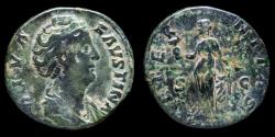 Ancient Coins - Diva Faustina I Sestertius - AETERNITAS/SC - 31 mm / 21,57 gr.