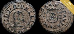 World Coins - 1664, 4 Maravedis Philips IV, Burgos Mint - 16 mm / 1.38 gr.