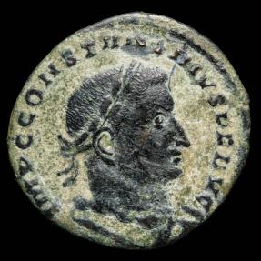 Ancient Coins - Constantine I Ae Follis - GENIO POP ROM, Lyon - 25 mm / 6.28 gr.