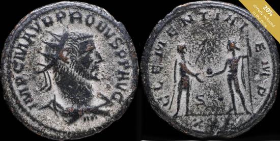 Ancient Coins - Probus Antoninianus - CLEMENTIA TEMP, Antiochia - 21 mm / 4,70 gr.