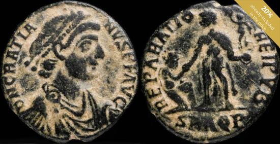 Ancient Coins - Gratian Follis - REPARATIO REIPVB, Rome - 23 mm / 5.20 gr.