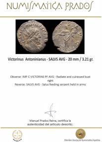 Ancient Coins - Victorinus Antoninianus - SALVS AVG - 20 mm / 3.21 gr.