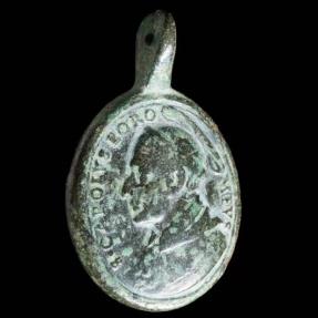 Ancient Coins - Medal XVI-XVII centuries, S. Carlos Borromeo, 29x19 mm.